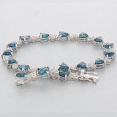 Sterling Silver Semi Mount Bracelet Setting Trillion TRI 5x5mm - Syzjewelry